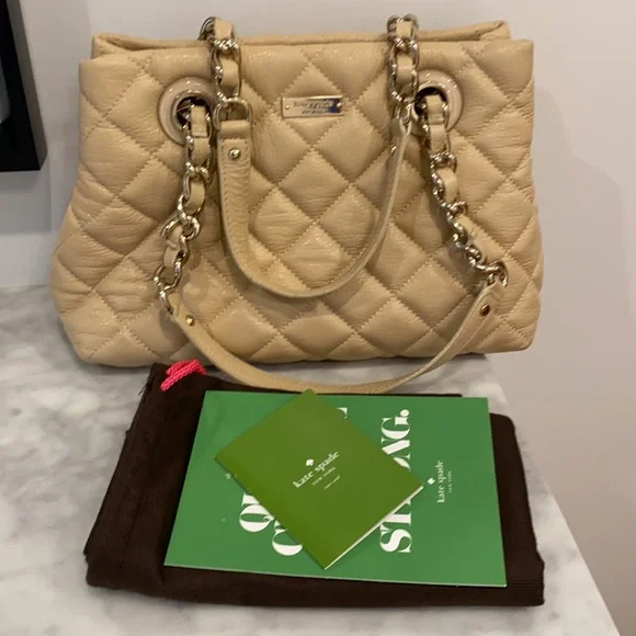 Kate Spade ♠️ New York SMALL Cream Gold Coast Goldcoast Maryanne Handbag - EUC - Picture 15 of 15